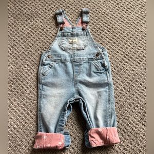 Oshkosh Toddler Overalls - Floral inside lining 18M